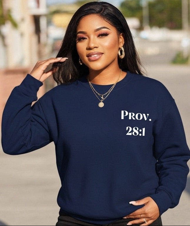 Proverbs 28:1 Sweatshirt