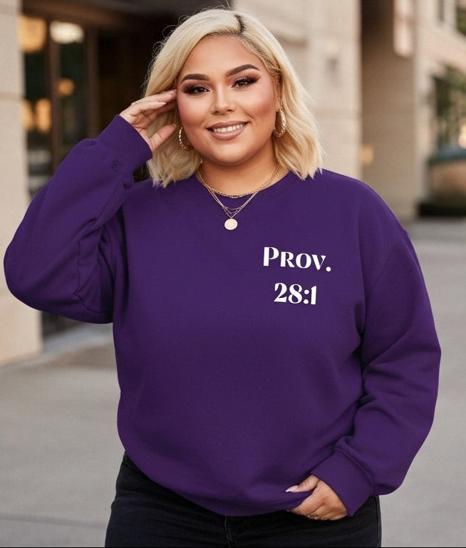 Proverbs 28:1 Sweatshirt